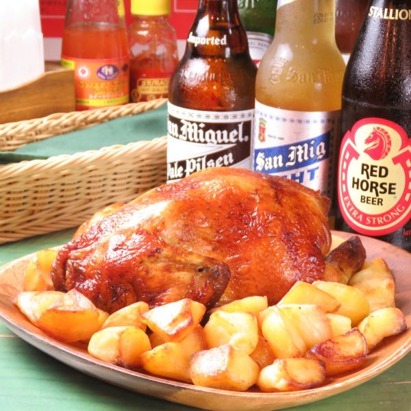 Specialty "Rotisserie Chicken" (Roasted chicken baked in a rotating oven)